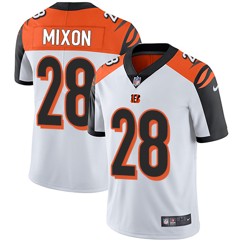 Men's Cincinnati Bengals #28 Joe Mixon White Team Color Stitched NFL Vapor Untouchable Limited Jersey